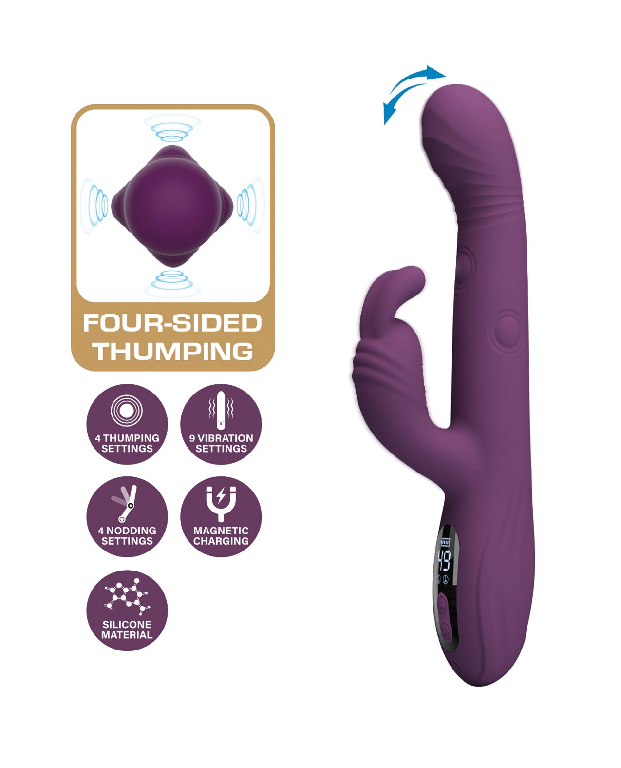 Pretty Love Dee Thumping Rabbit - Purple by Pretty Love