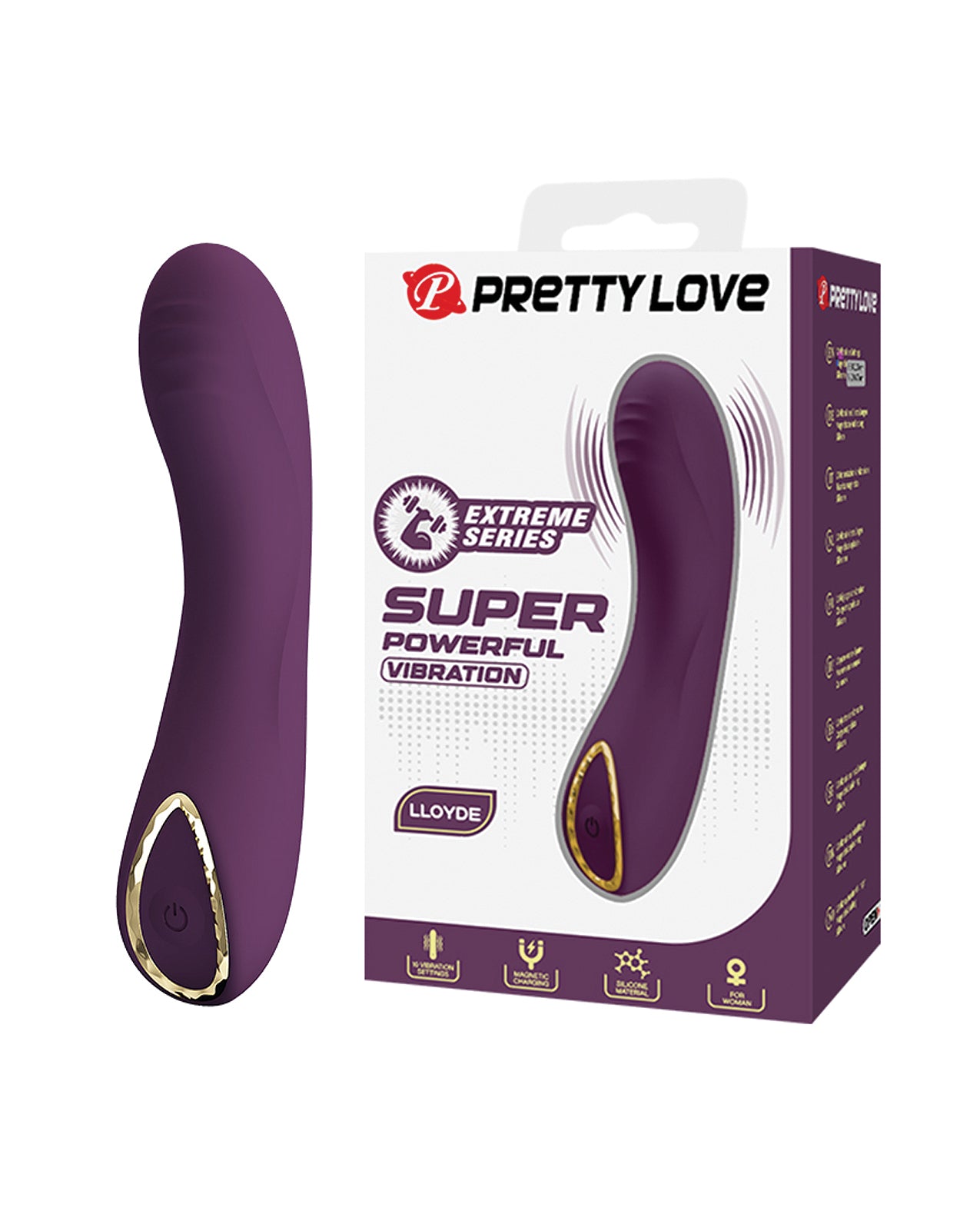Pretty Love Extreme Series Powerful Vibration - Lloyde by Pretty Love