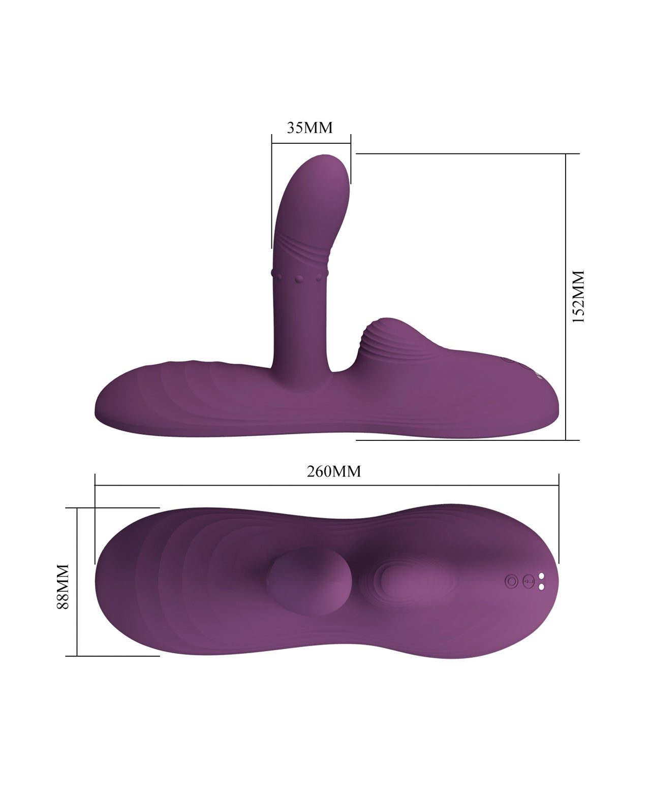 Pretty Love Remote Controlled Vibe Pad Luka - Purple by Pretty Love