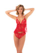 All Over Lace Flyaway Camisole w/Matching Panty 2 pc Set - Red S/M by Mapale