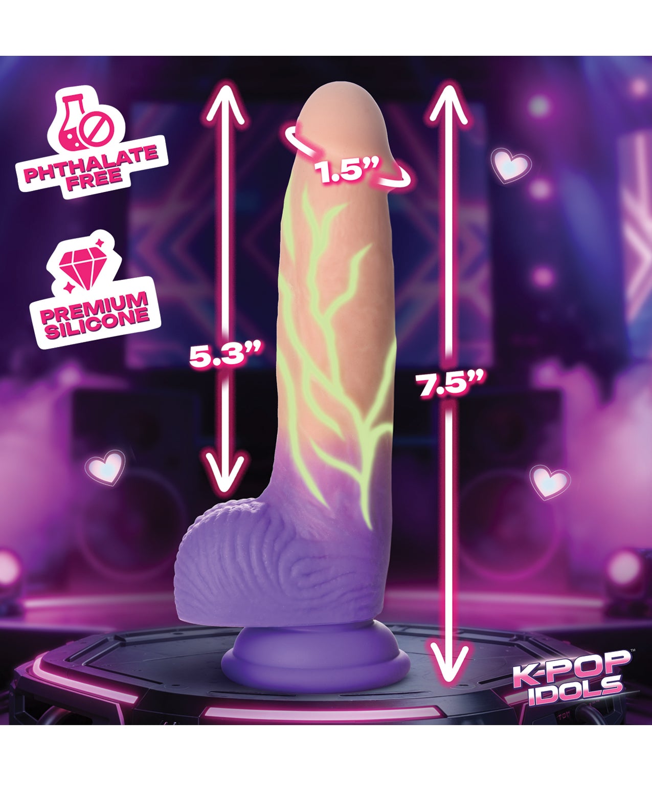 K Pop Idols Silicone Dildo w/Balls #4 by XR K Pop Idols