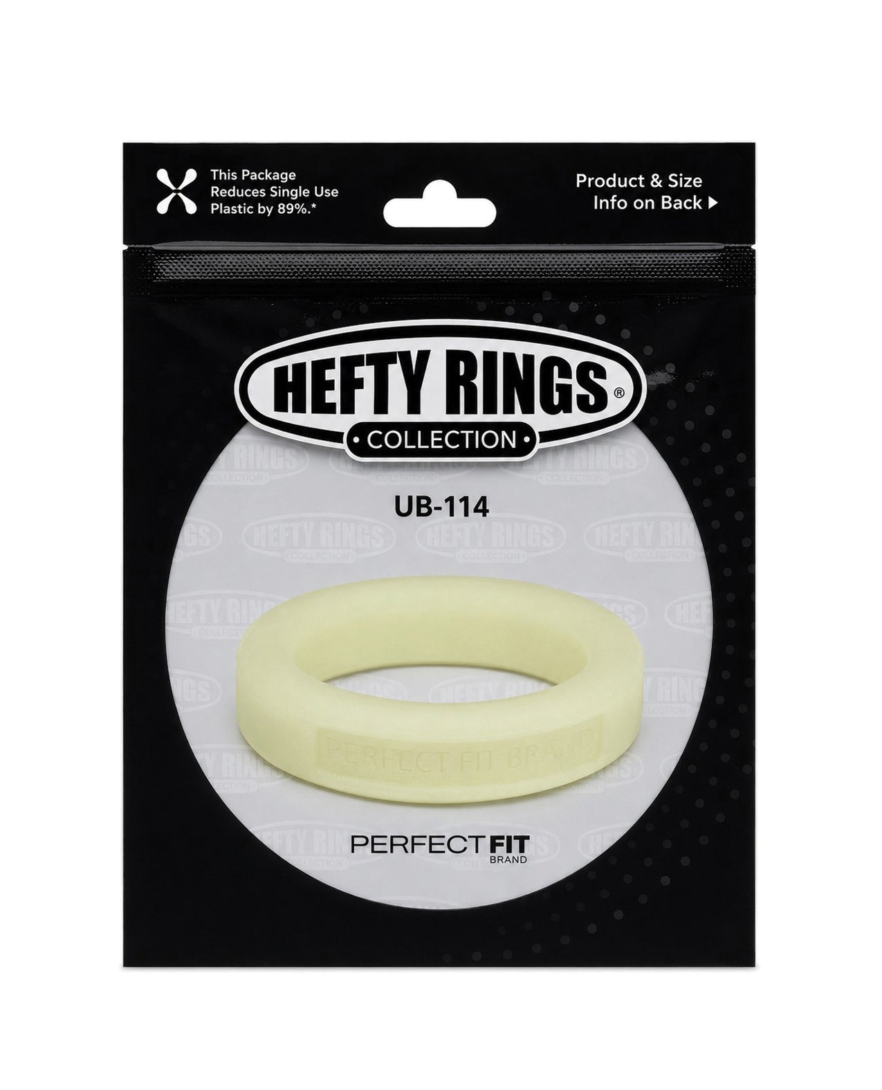 Perfect Fit Hefty Ring 1.4" Silicone - Glow In The Dark by Perfect Fit