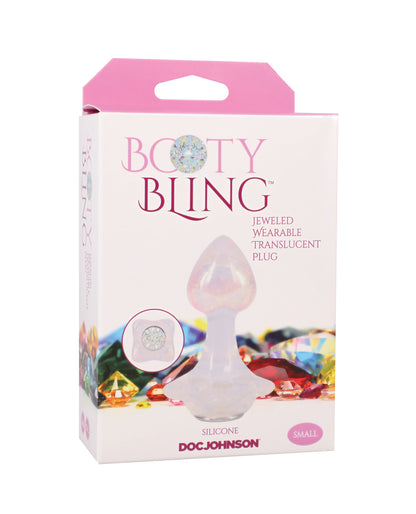 Booty Bling Jeweled Wearable Translucent Silicone Plug - Small by Booty Bling