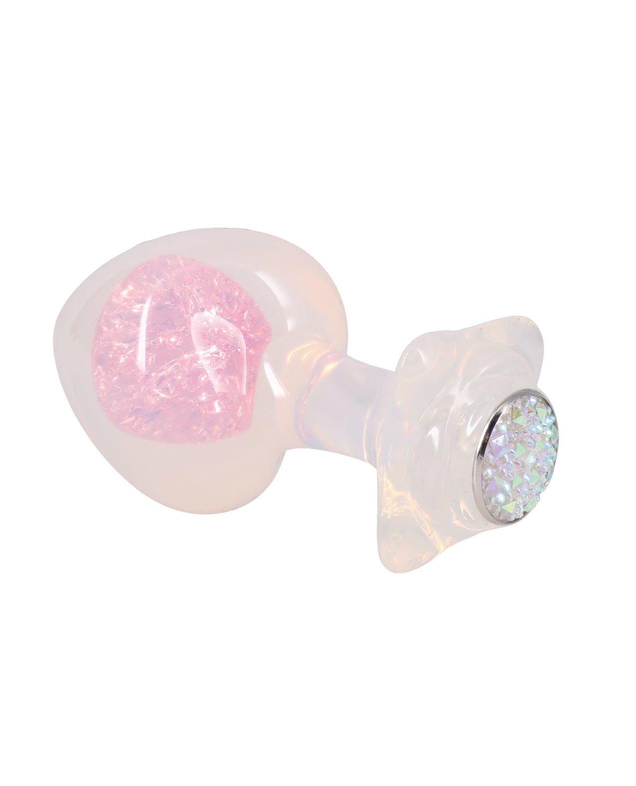 Booty Bling Jeweled Wearable Translucent Silicone Plug - Large by Booty Bling