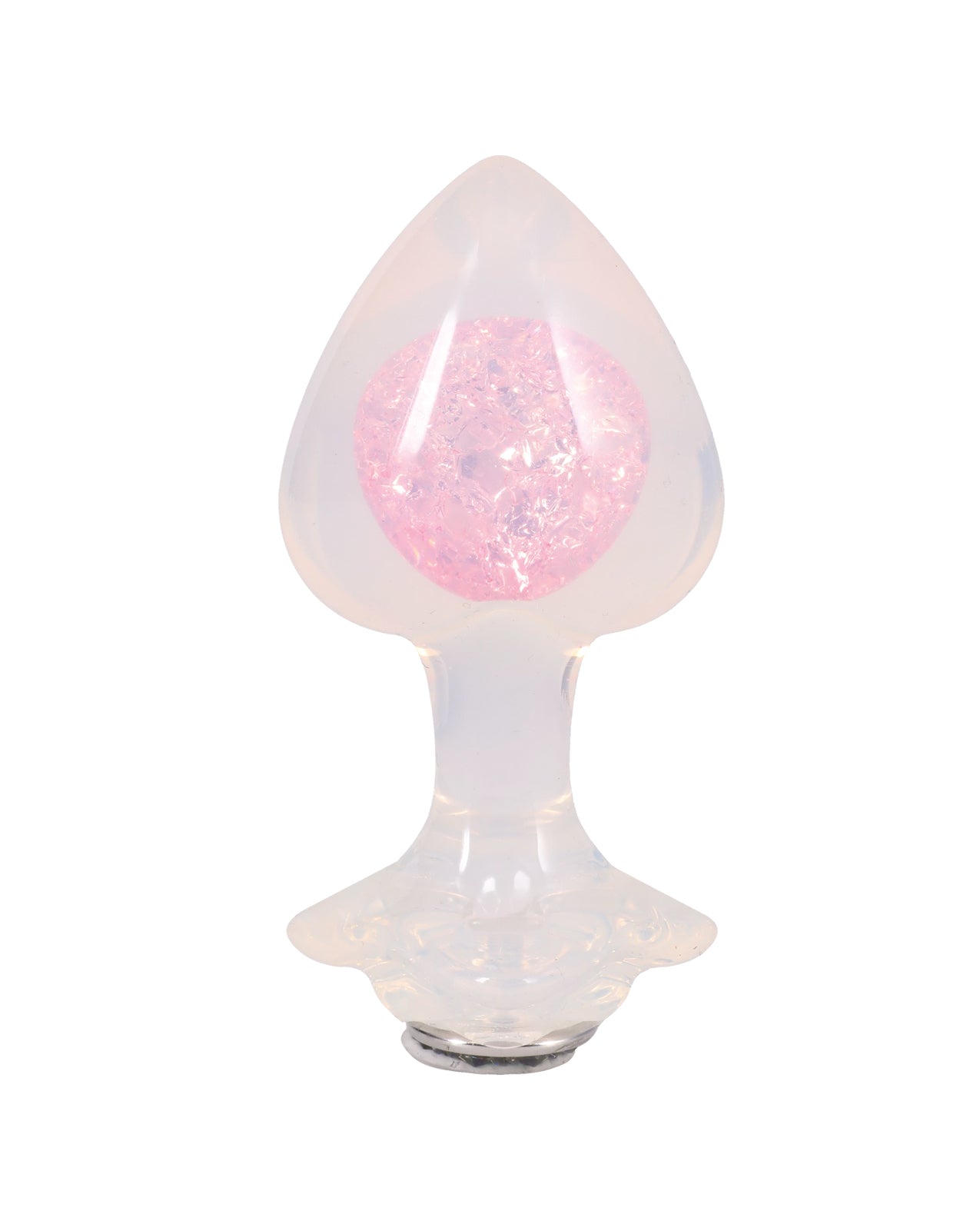 Booty Bling Jeweled Wearable Translucent Silicone Plug - Large by Booty Bling