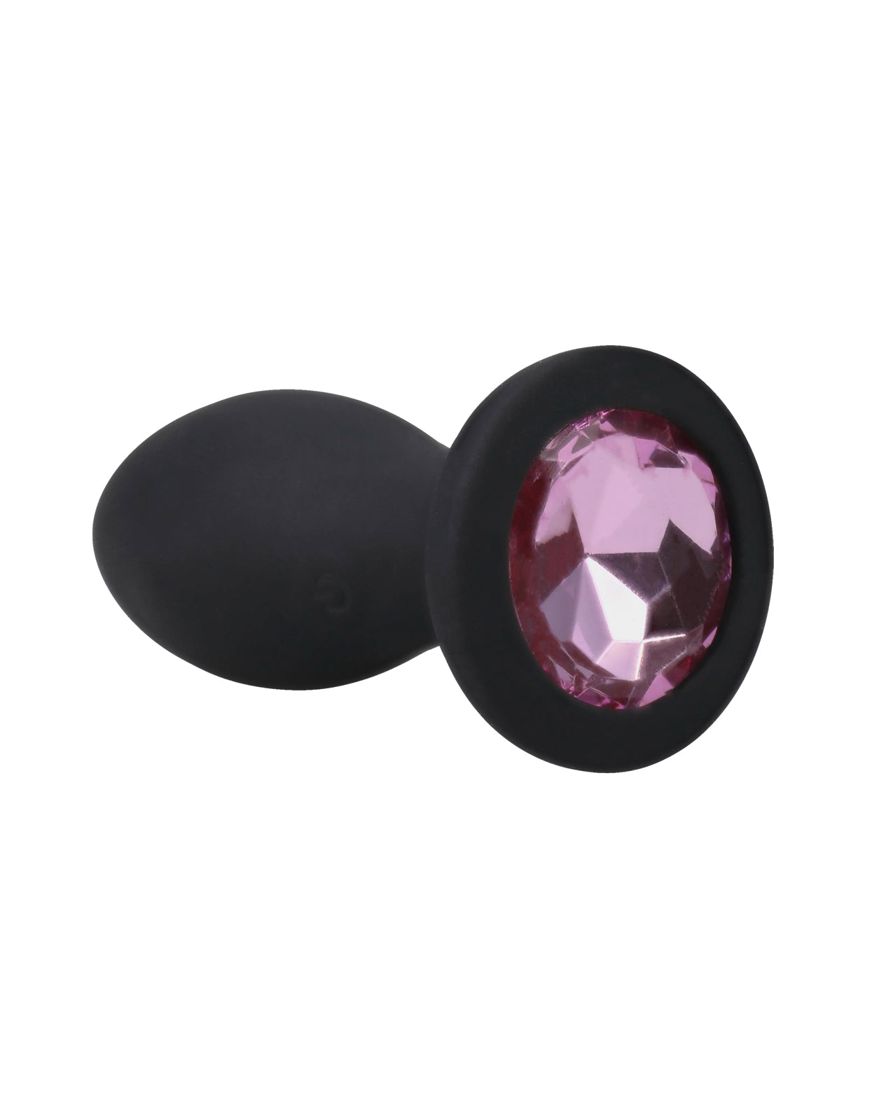 Booty Bling Jeweled Wearable 3" Vibrating Silicone Plug - Black/Pink by Booty Bling