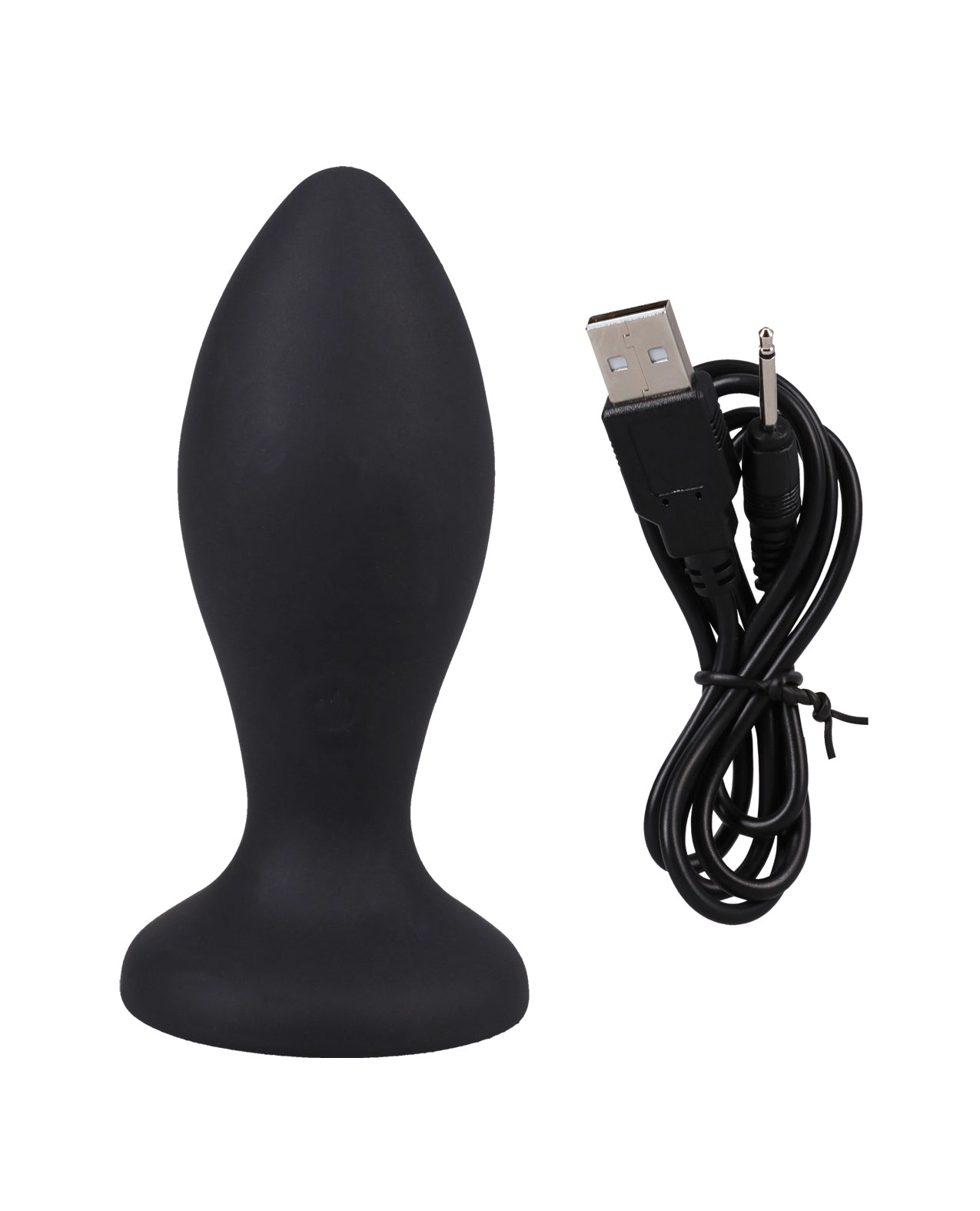 Booty Bling Jeweled Wearable 3" Vibrating Silicone Plug - Black/Purple by Booty Bling