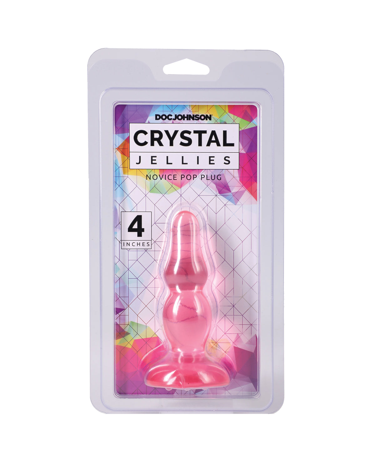 Crystal Jellies Novice 4" Pop Plug - Pink by Crystal Jellies