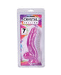 Crystal Jellies 7" Curved Realistic Cock w/Balls - Purple by Crystal Jellies