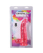 Crystal Jellies 8" Curved Realistic Cock w/Balls - Pink by Crystal Jellies