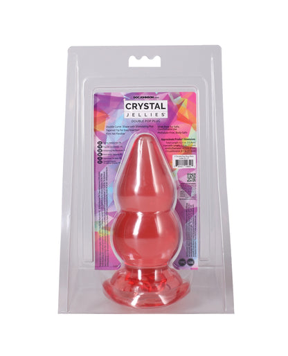 Crystal Jellies 6" Double Pop Plug - Pink by Crystal Jellies