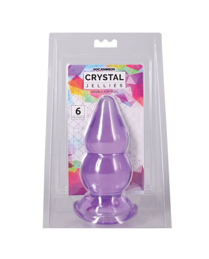 Crystal Jellies 6" Double Pop Plug - Purple by Crystal Jellies