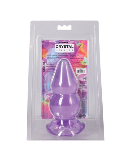 Crystal Jellies 6" Double Pop Plug - Purple by Crystal Jellies