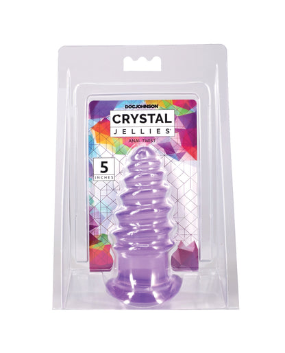 Crystal Jellies 5" Anal Twist - Purple by Crystal Jellies
