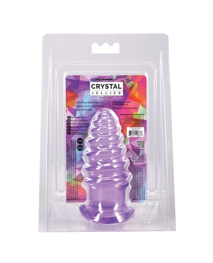 Crystal Jellies 5" Anal Twist - Purple by Crystal Jellies