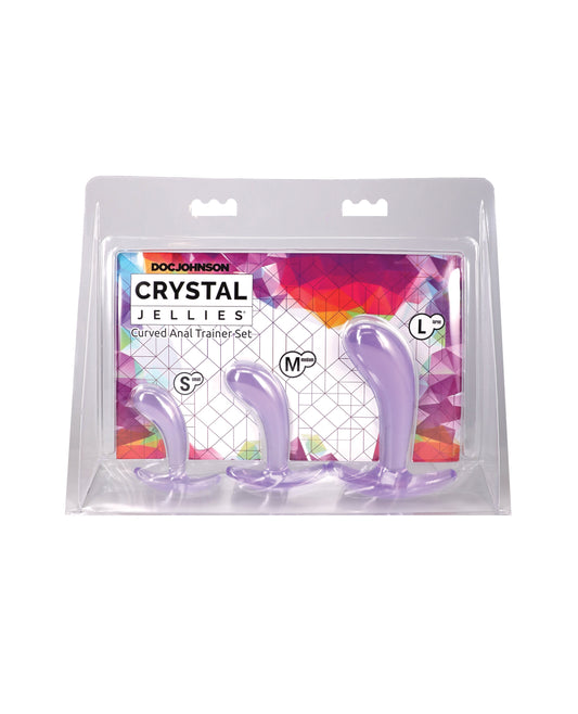 Crystal Jellies Curved Anal Trainer Set - Purple by Crystal Jellies