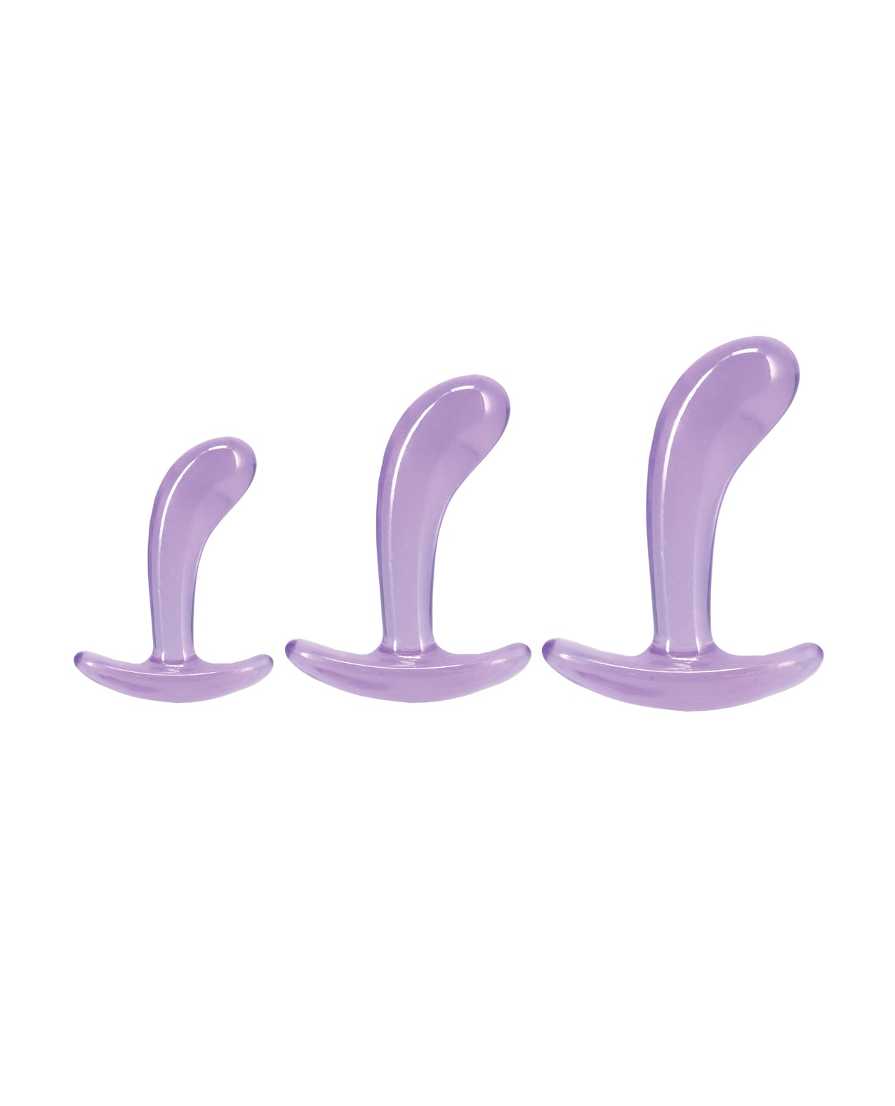 Crystal Jellies Curved Anal Trainer Set - Purple by Crystal Jellies
