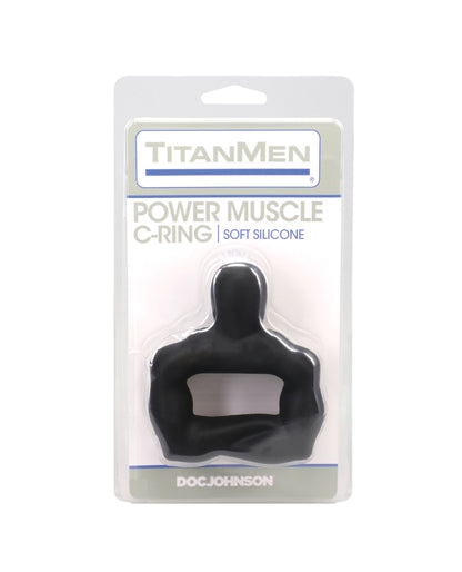 TitanMen 42 mm Power Muscle Cock Ring - Black by Titanmen