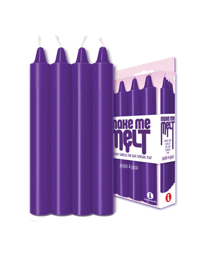 The 9'S Make Me Melt Sensual Warm-Drip Candles - Purple Pack of 4 by The 9s