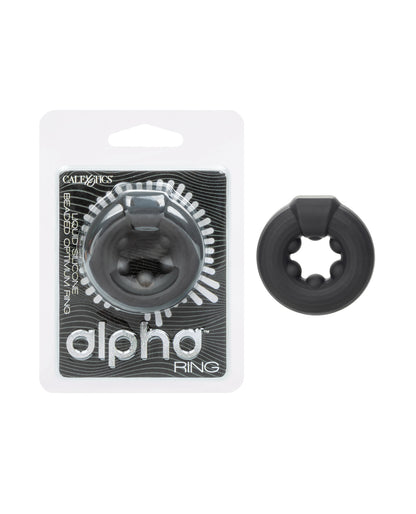 Alpha Liquid Silicone Beaded Optimum Ring - Black by Alpha Liquid Silicone