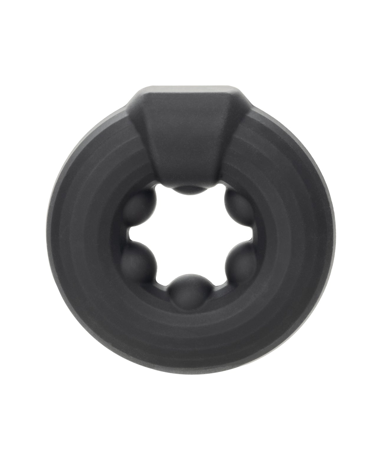 Alpha Liquid Silicone Beaded Optimum Ring - Black by Alpha Liquid Silicone