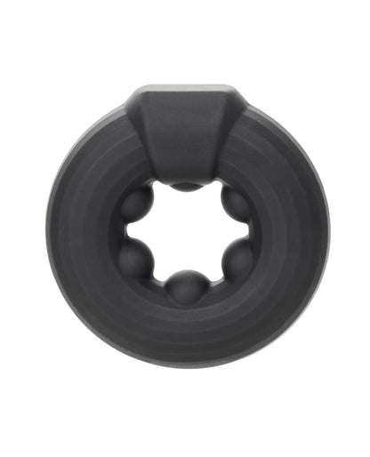 Alpha Liquid Silicone Beaded Optimum Ring - Black by Alpha Liquid Silicone