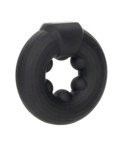 Alpha Liquid Silicone Beaded Optimum Ring - Black by Alpha Liquid Silicone