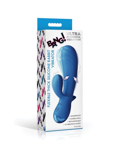 Bang! BG Thick Silicone Rabbit - Blue by Bang!