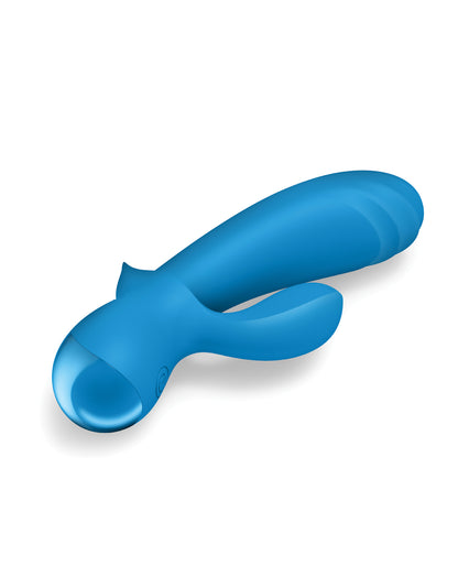 Bang! BG Thick Silicone Rabbit - Blue by Bang!