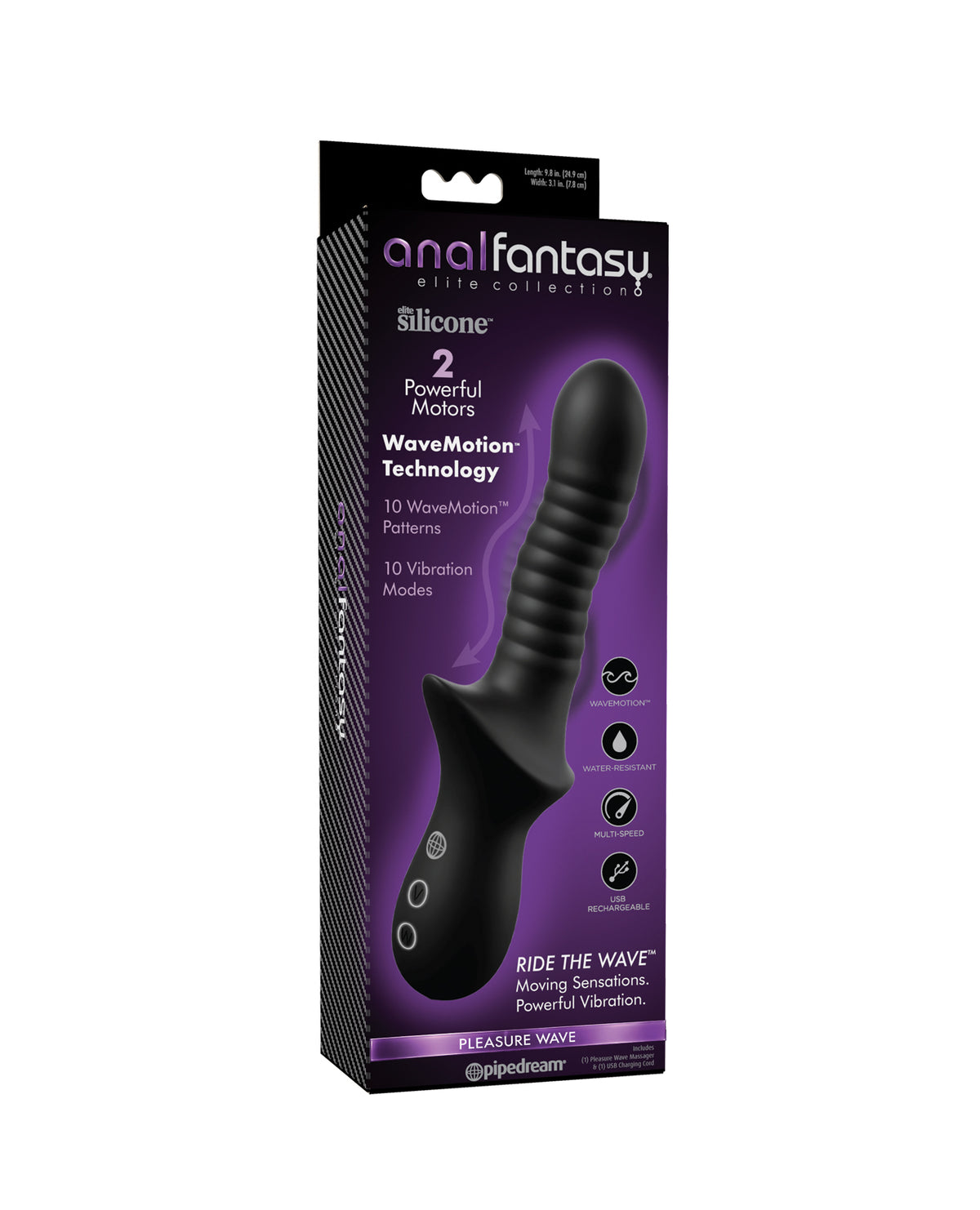 Anal Fantasy Elite Pleasure Wave - Black by Anal Fantasy Elite Collection