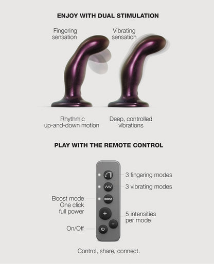 Strap On Me Fingering & Vibrating Dildo - Purple by Strap-On-Me