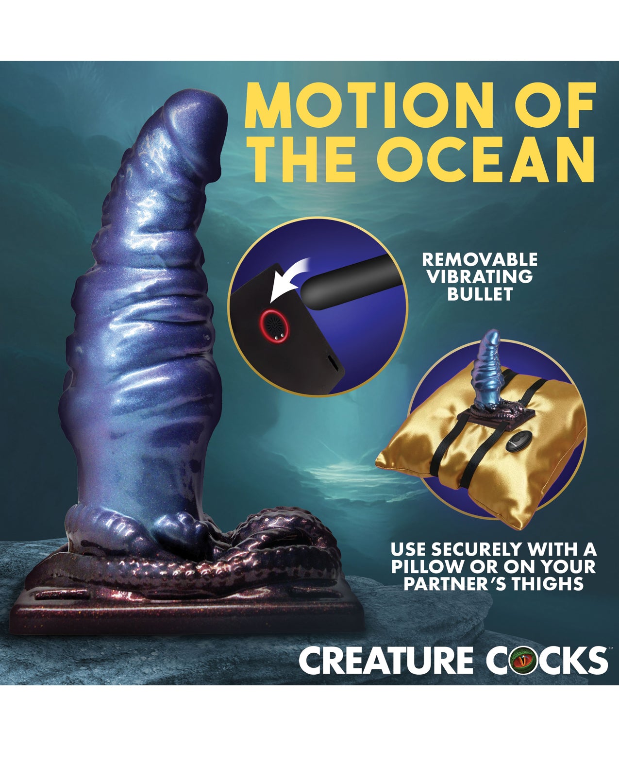 Creature Cocks Lord Neptune Vibrating Silicone Grinder by Creature Cocks