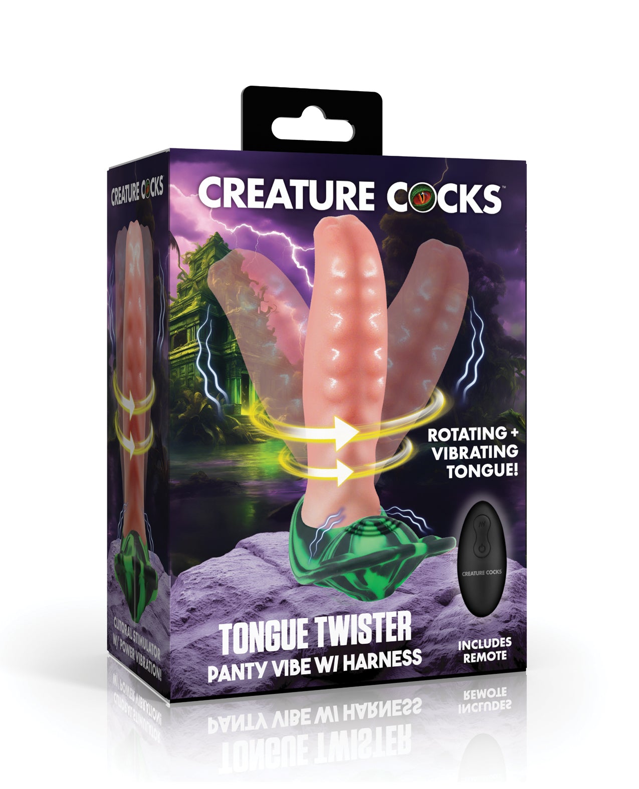 Creature Cocks Tongue Lasher Panty Vibe w/Harness by Creature Cocks