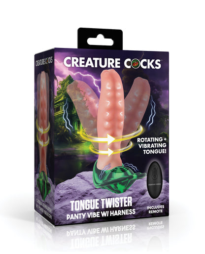 Creature Cocks Tongue Lasher Panty Vibe w/Harness by Creature Cocks