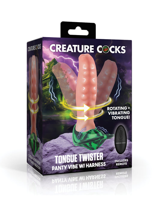 Creature Cocks Tongue Lasher Panty Vibe w/Harness by Creature Cocks