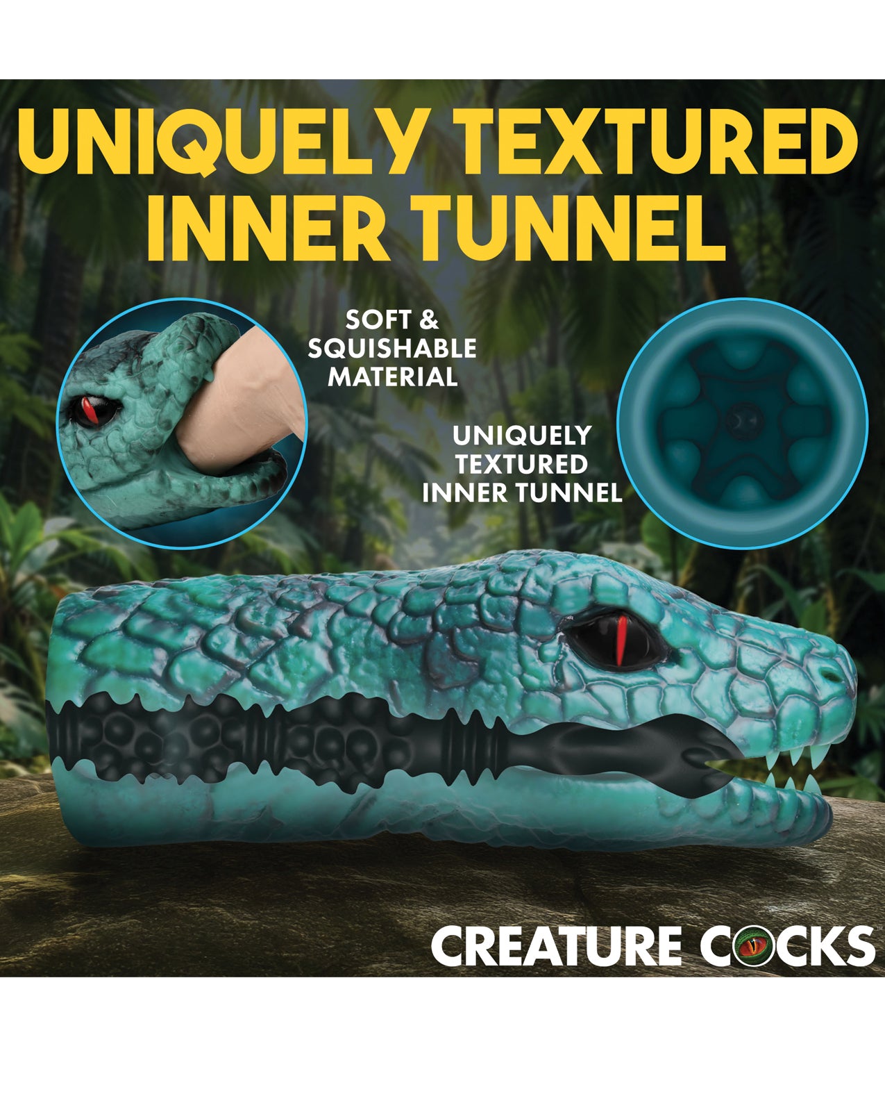 Creature Cocks Python Vibrating Silicone Masturbator by Creature Cocks