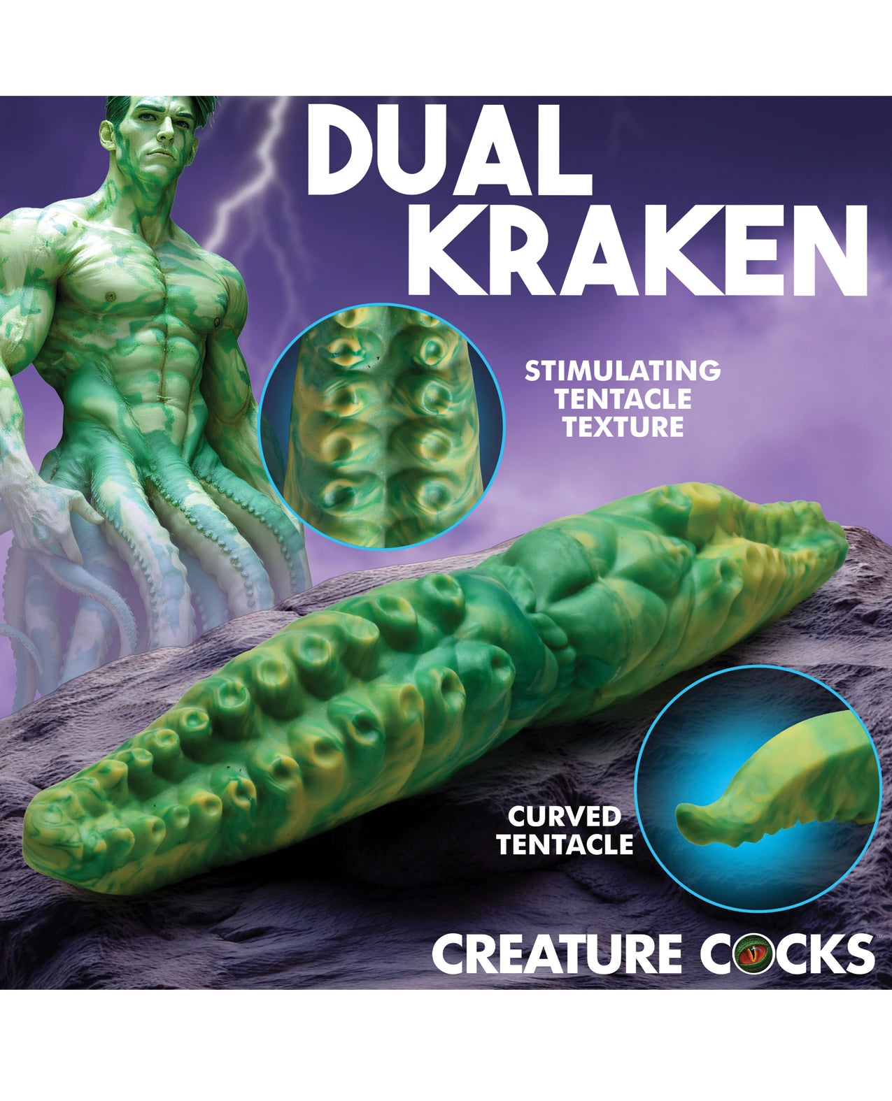 Creature Cocks Dual Kraken Silicone Double Dildo by Creature Cocks