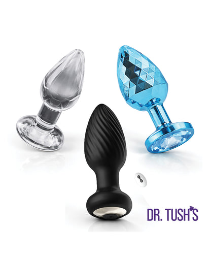 Dr. Tush's Venture Collection Anal Plug Set Small - Glass, Metal, Silicone by Dr. Tush's