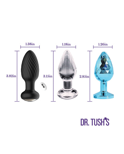 Dr. Tush's Venture Collection Anal Plug Set Small - Glass, Metal, Silicone by Dr. Tush's