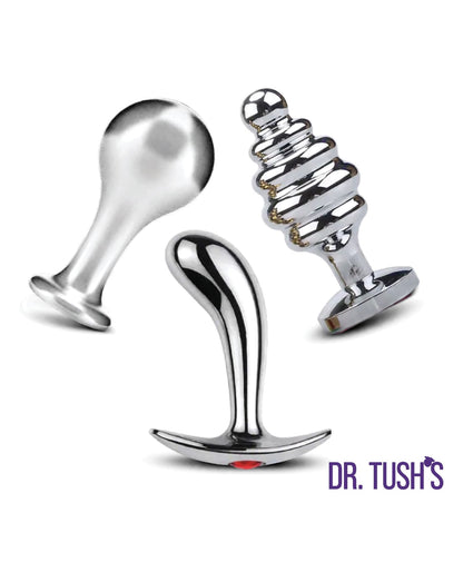 Dr. Tush's Tools of Temptation Small Anal Plug Set - Metal by Dr. Tush's