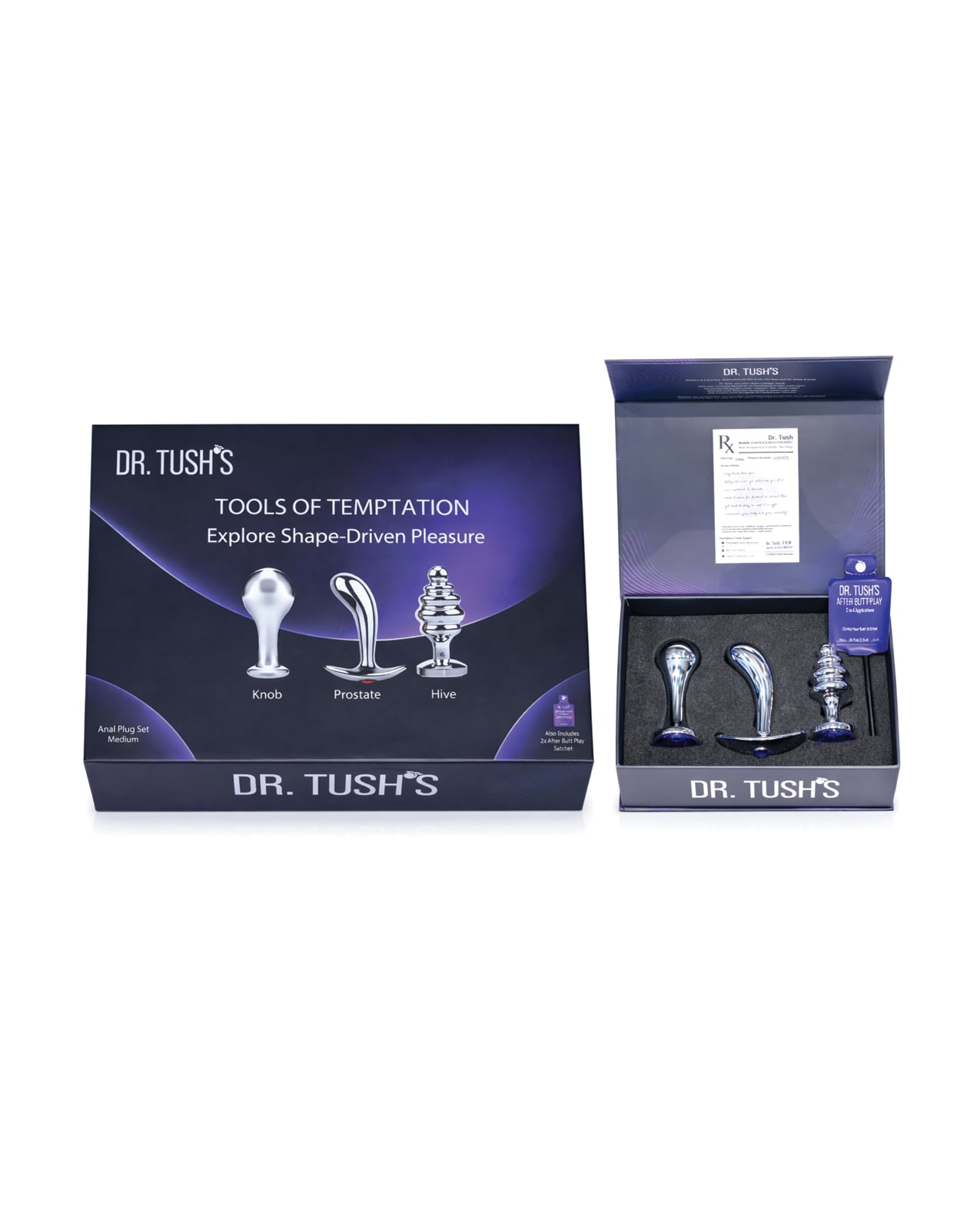 Dr. Tush's Tools of Temptation Small Anal Plug Set - Metal by Dr. Tush's