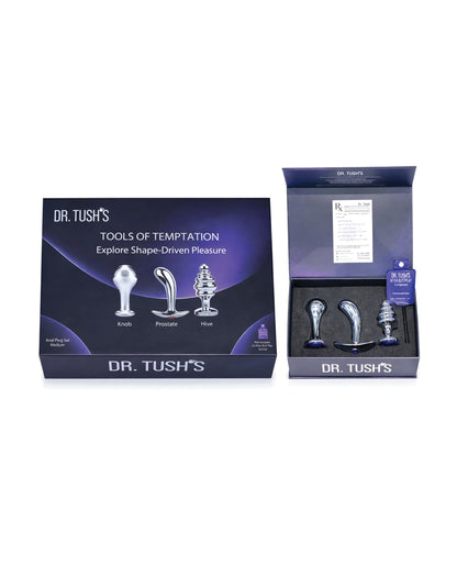 Dr. Tush's Tools of Temptation Small Anal Plug Set - Metal by Dr. Tush's