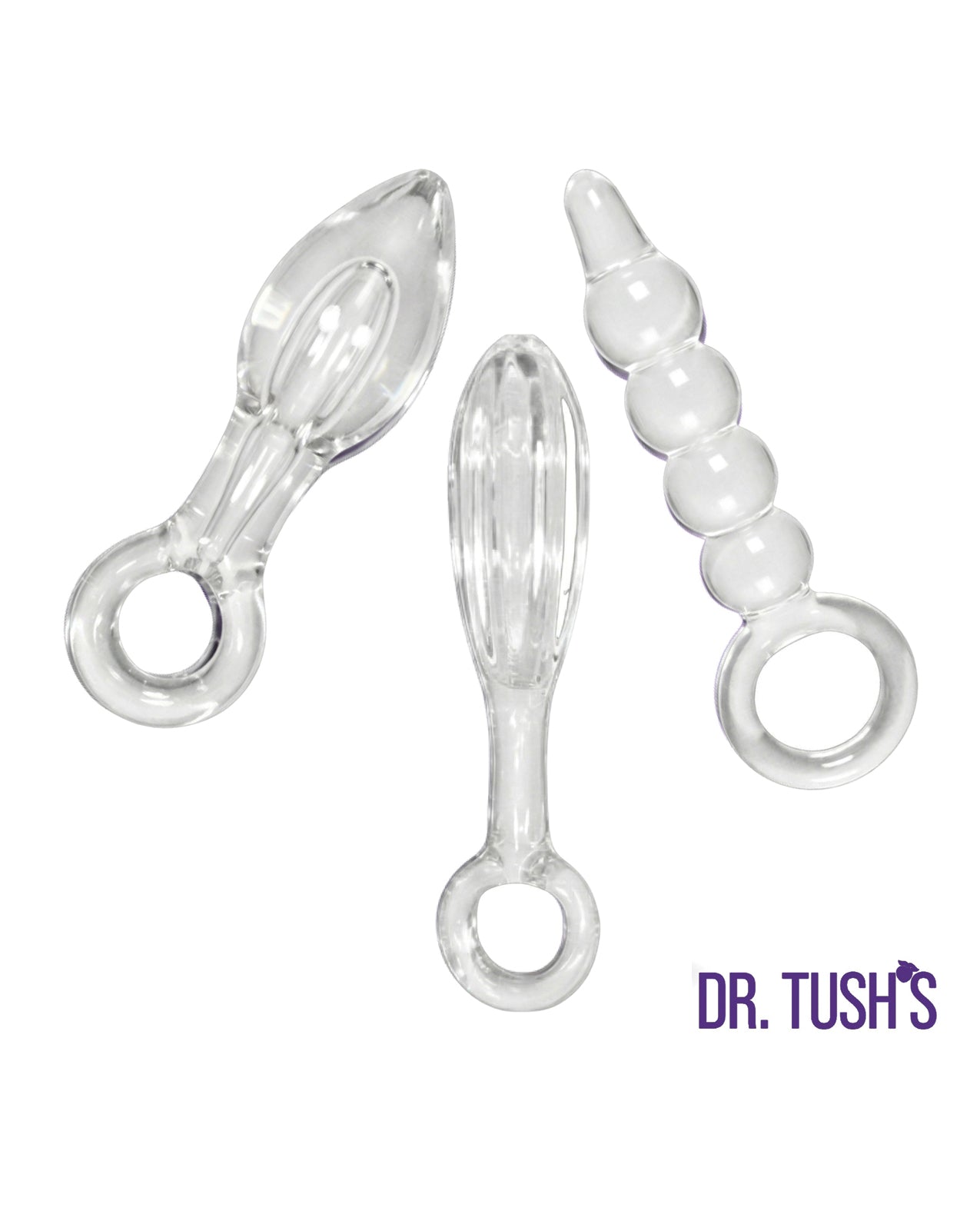 Dr. Tush's Halo of Pleasure Collection Anal Plug Set - Glass by Dr. Tush's