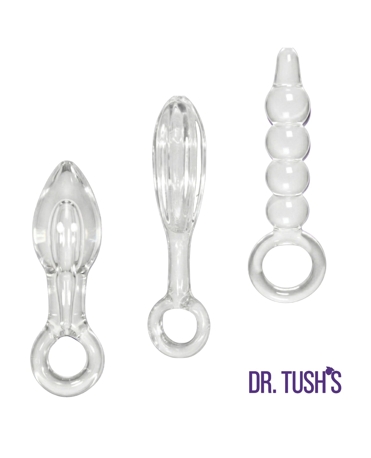 Dr. Tush's Halo of Pleasure Collection Anal Plug Set - Glass by Dr. Tush's