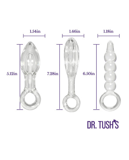 Dr. Tush's Halo of Pleasure Collection Anal Plug Set - Glass by Dr. Tush's