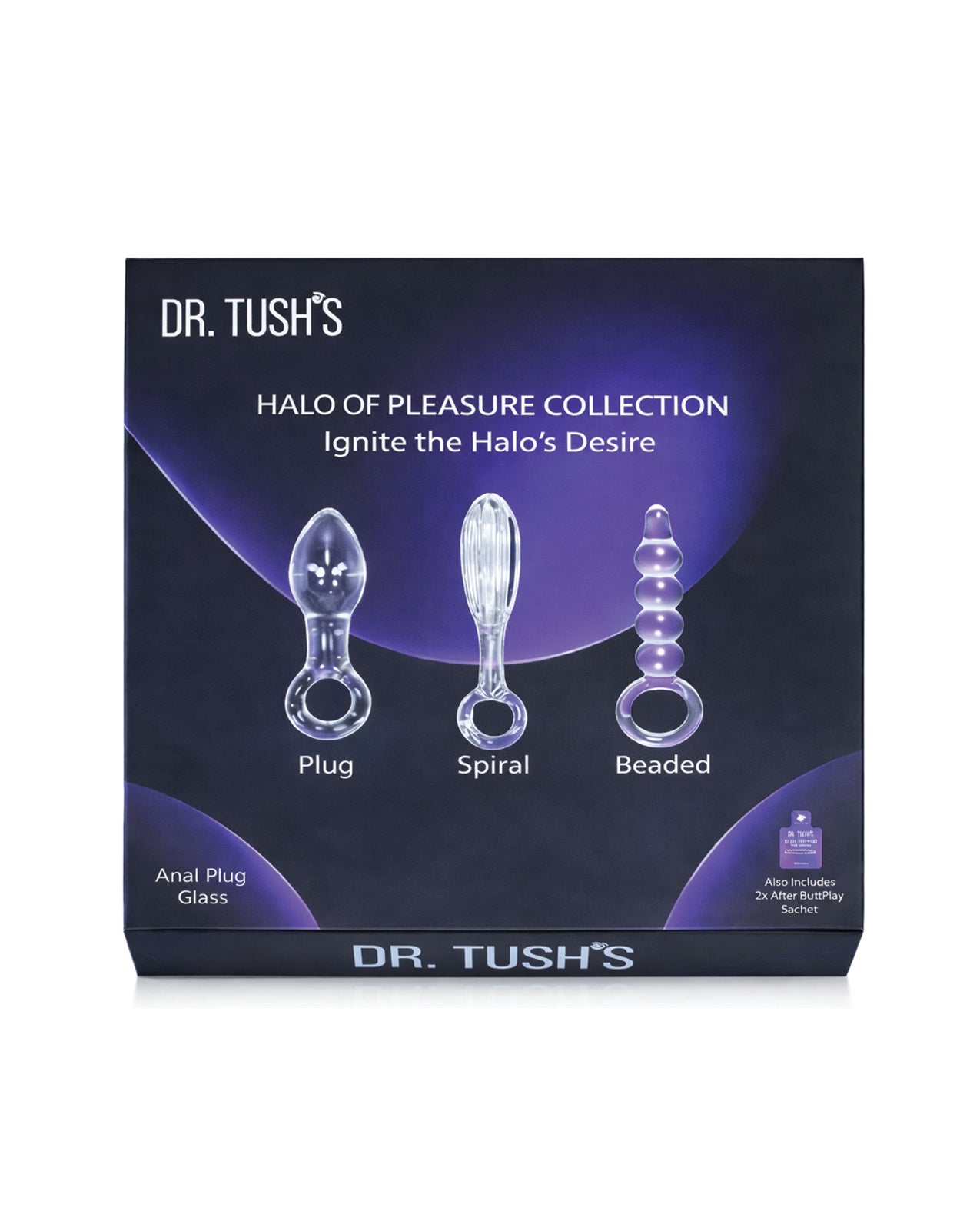Dr. Tush's Halo of Pleasure Collection Anal Plug Set - Glass by Dr. Tush's