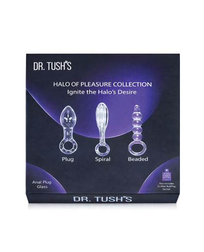 Dr. Tush's Halo of Pleasure Collection Anal Plug Set - Glass by Dr. Tush's