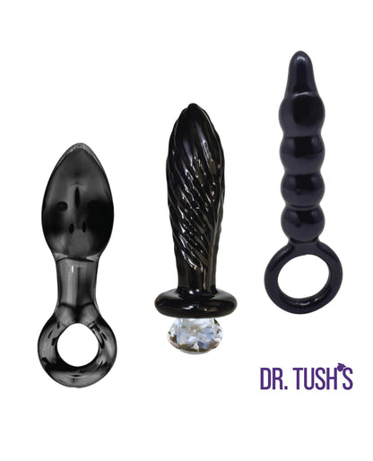 Dr. Tushs Dark Curiosity Collection Anal Plug Set - Glass by Dr. Tush's