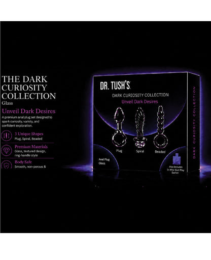 Dr. Tushs Dark Curiosity Collection Anal Plug Set - Glass by Dr. Tush's