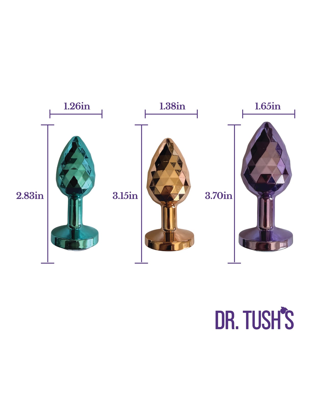 Dr. Tush's Dragon Pearls Collection Anal Plug Set - Metal by Dr. Tush's